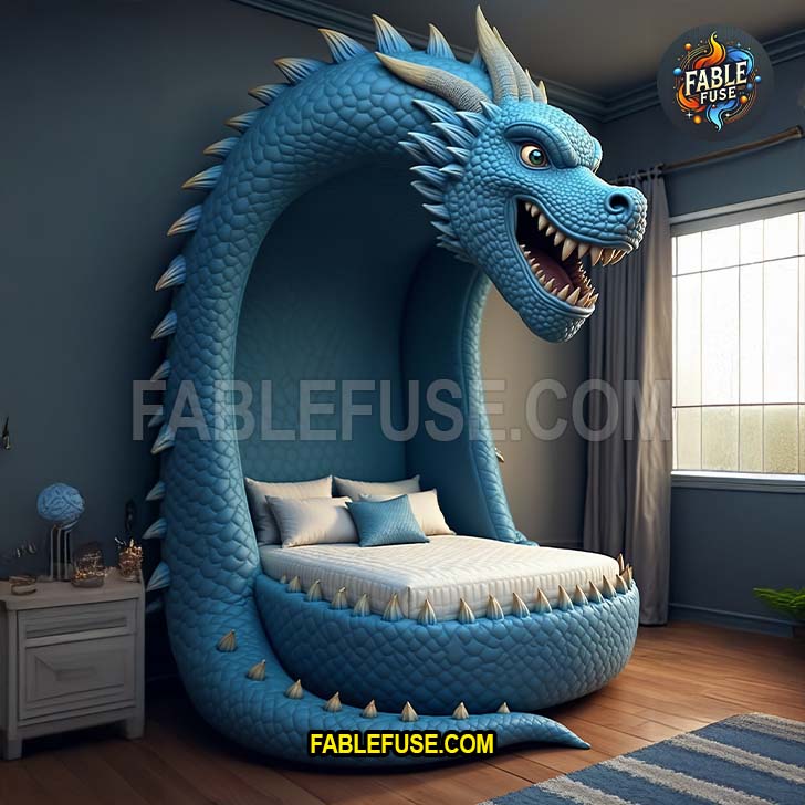 Blue Dragon Bed