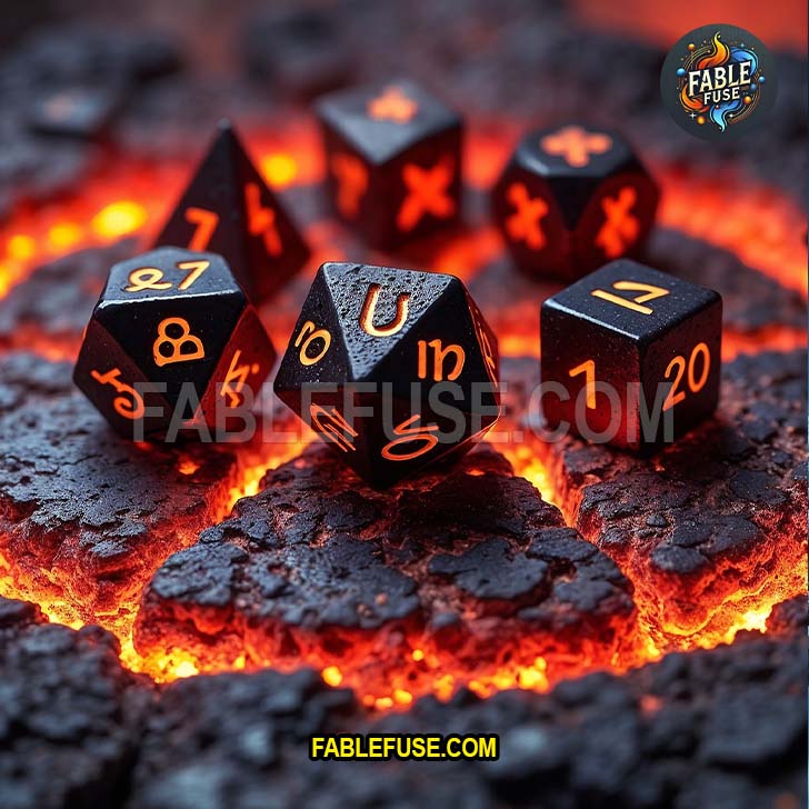 Alien Gaming D20 Dice Lava