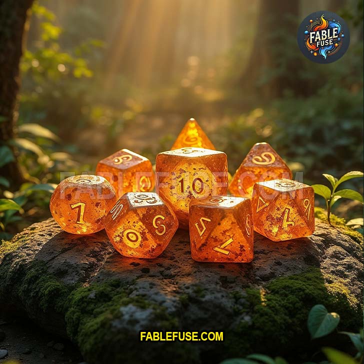 Alien Gaming D20 Dice Amber