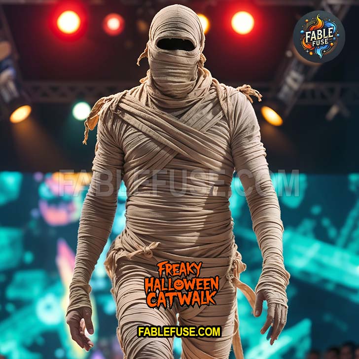 The Mummy struts the catwalk.