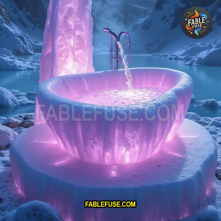Looks like someone turned a chunk of glowing Himalayan salt into a bathtub and said, “What if spa day, but also interdimensional portal?” It’s the only tub where you might walk out moisturized or accidentally ascend to a higher plane.