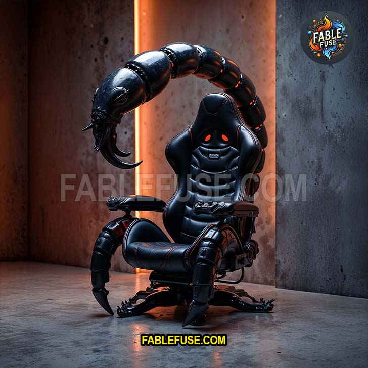 The Scorpion Throne: comes with lumbar support, RGB venom sacs, and a tail that deletes your browser history on impact.