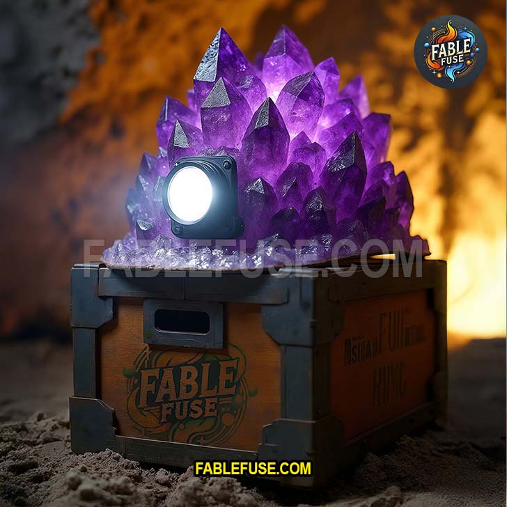 This amethyst hardhat says, “I dig deep, I shine bright, and I won’t take safety tips from a guy in flip-flops.”